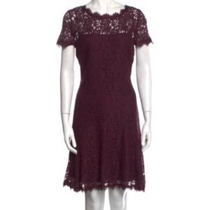 •   Diane von Furstenberg A-Line Dress
•   Purple
•   Lace Pattern